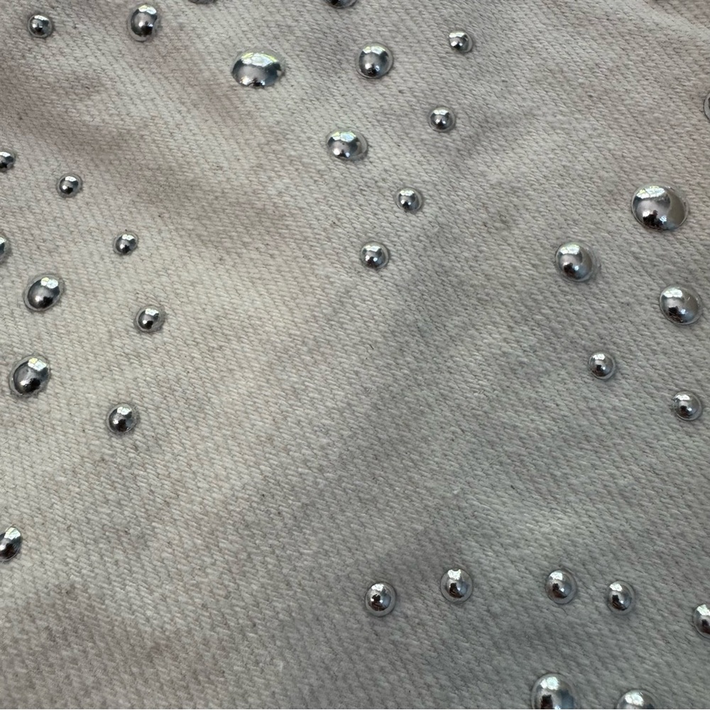 Hudson Lori Star Studded Off White 100% Cotton Denim Shorts. Women’s 26 - Picture 12 of 15